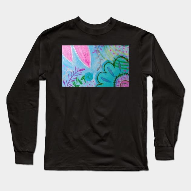 Blue Spring Long Sleeve T-Shirt by CrushArtColor